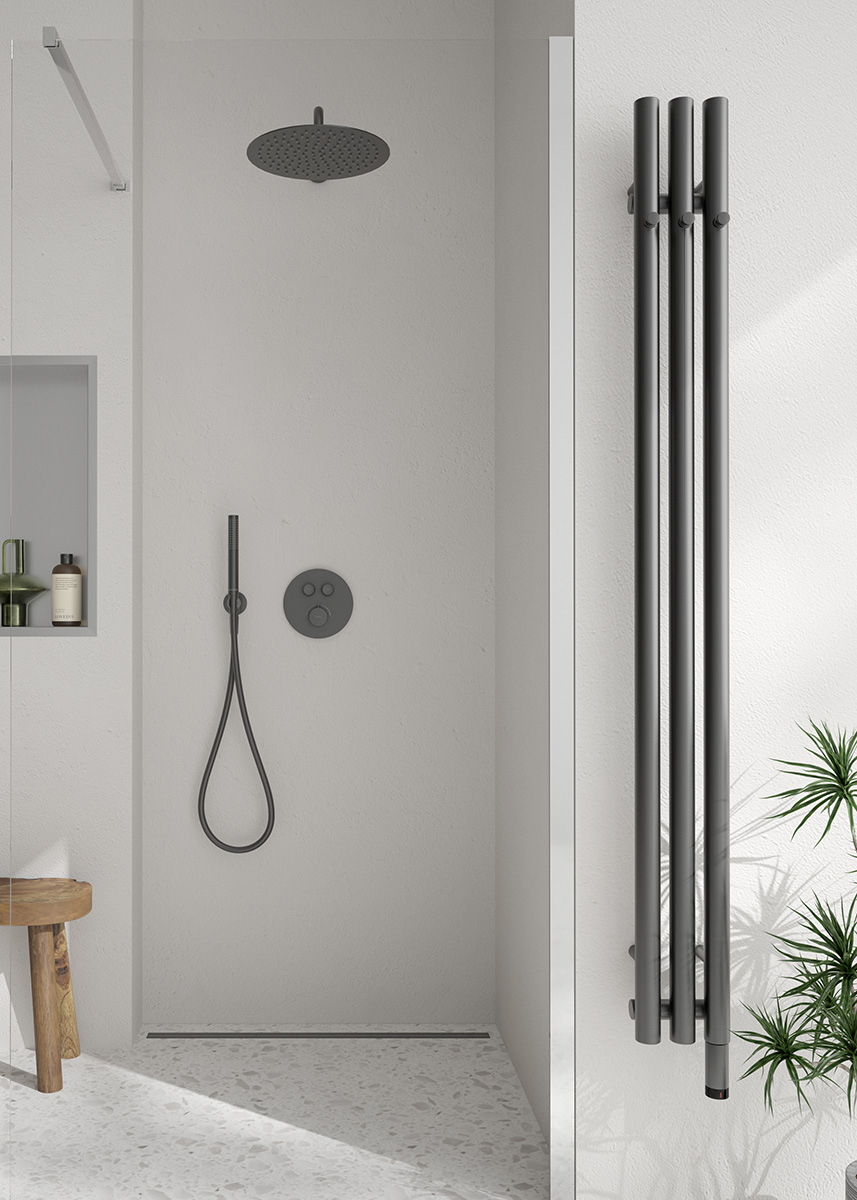 Oltens Stang grzejnik łazienkowy 150x15 cm grafit 55019400