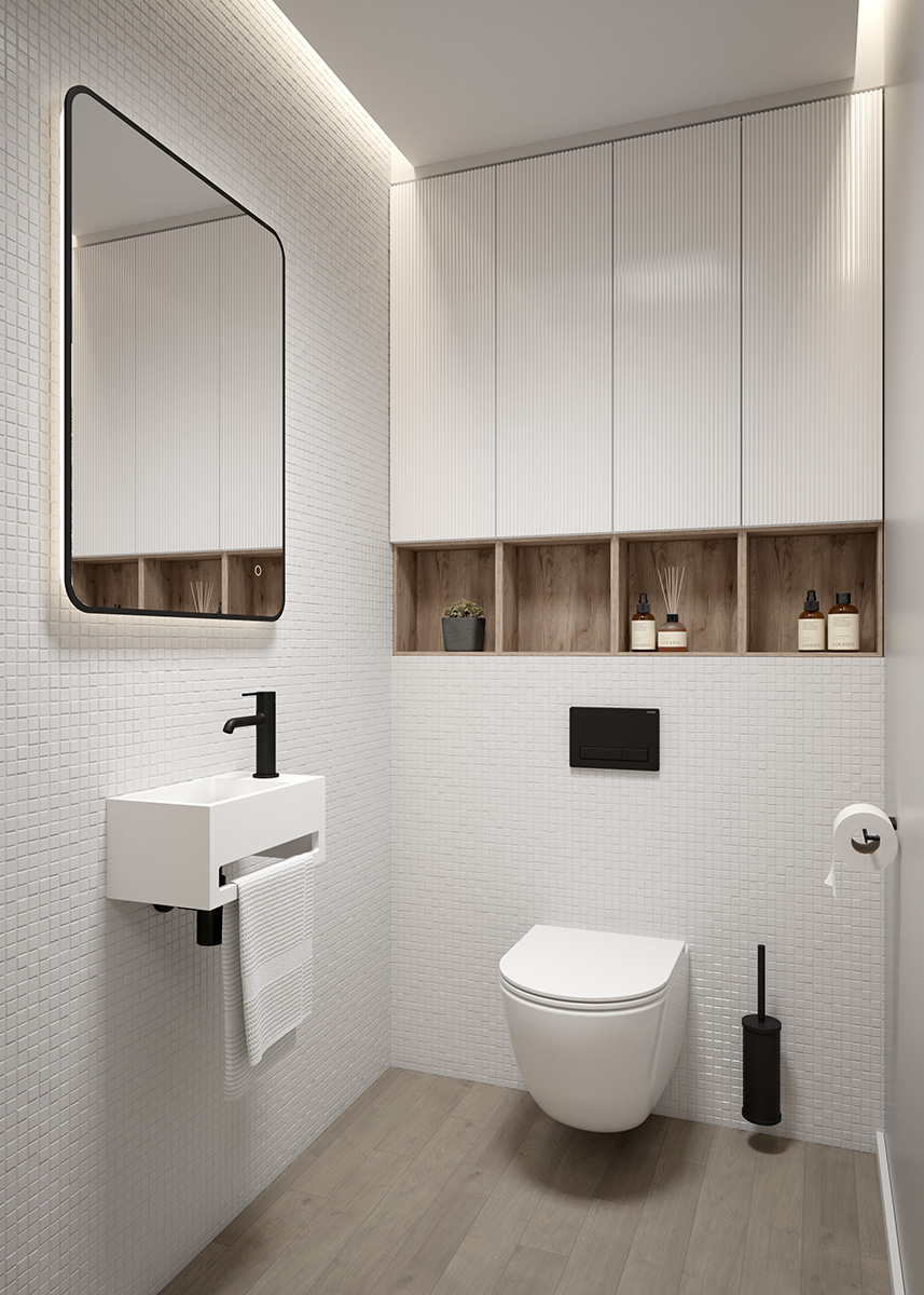 Oltens Torne splachovací tlačítko, matná černá 57103300