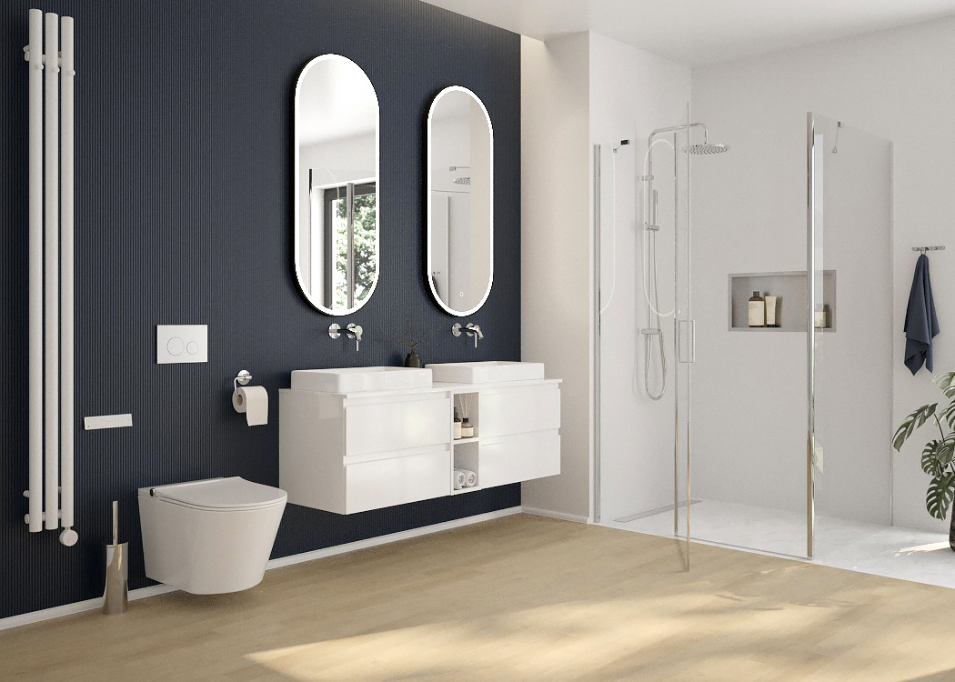 Oltens Vernal cabinet unit for wash basin 80 cm wall-mounted white gloss 60003000
