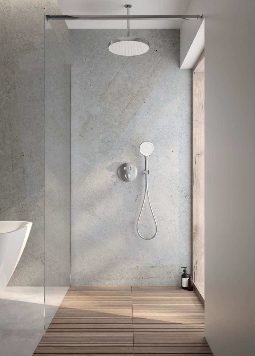 Oltens Regna Regendusche 32 cm rund mit Deckenarm Aera, Chrom 36083100