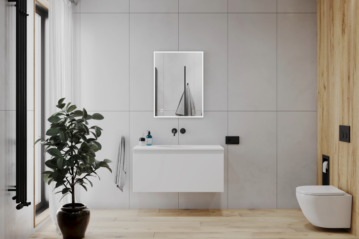Oltens Grotta recessed toilet-roll holder with a shelf, black matte 81113300