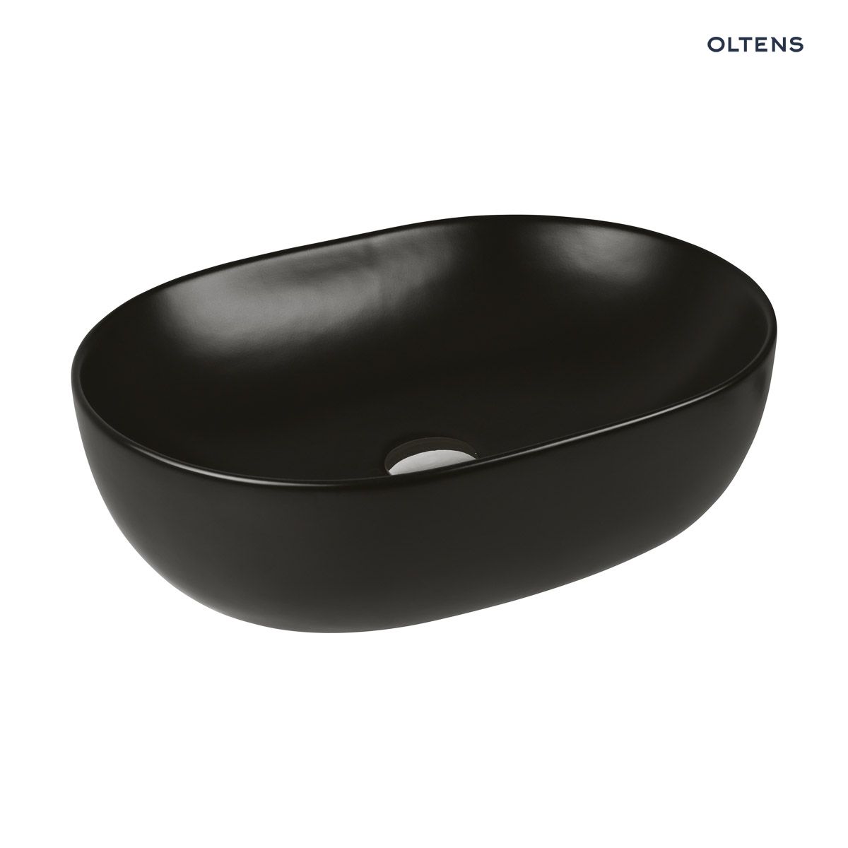 Oltens Hamnes Thin 49.5x35.5 cm countertop basin oval with SmartClean ...