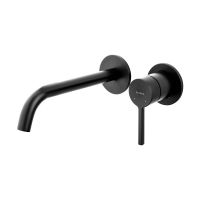 Oltens Rann wandmontierte komplett-Unterputzwaschbeckenbatterie, Schwarz matt 32603300