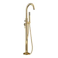Oltens Molle free standing bathtub and shower mixer complete gold 34300800