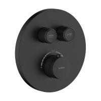 Oltens Onega bateria wannowo-prysznicowa podtynkowa termostatyczna czarny mat 34601300