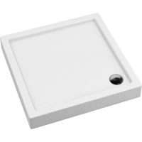 Oltens Vindel brodzik kwadratowy 80x80 cm akrylowy biały 17003000