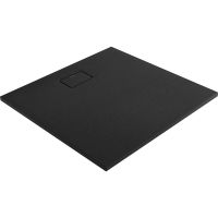 Oltens Bergytan brodzik kwadratowy 100x100 cm RockSurface czarny mat 17102300