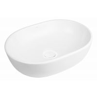 Oltens Hamnes umyvadlo 47,5 x 34 cm na desku, oválné, s povrchovou úpravou SmartClean, bílá 40809000