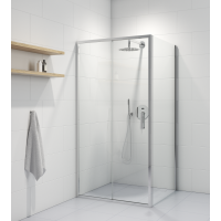 Oltens Fulla kabina prysznicowa 100x90 cm prostokątna drzwi ze ścianką chrom/szkło przezroczyste 20204100