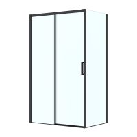 Oltens Breda shower enclosure 120x90 cm rectangular matte black/transparent glass 20226300