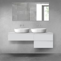 Oltens Vernal bathroom furniture set 140 cm with countertop, matte grey 68288700