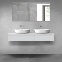 Oltens Vernal bathroom furniture set 140 cm with countertop, matte grey 68320700