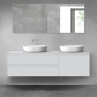 Oltens Vernal sada koupelnového nábytku 160 cm s horní deskou, matná šedá 68339700