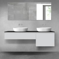 Oltens Vernal bathroom furniture set 160 cm, matte grey/matte black 68346700