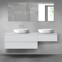 Oltens Vernal bathroom furniture set 160 cm with countertop, matte grey 68347700