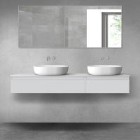 Oltens Vernal bathroom furniture set 160 cm with countertop, matte grey 68355700