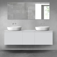 Oltens Vernal sada koupelnového nábytku 160 cm s horní deskou, matná šedá 68416700