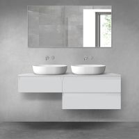 Oltens Vernal bathroom furniture set 140 cm with countertop, matte grey 68324700