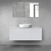 Oltens Vernal bathroom furniture set 120 cm with countertop, matte grey 68250700