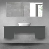 Oltens Vernal zestaw mebli łazienkowych 160 cm z blatem grafit mat 68388400
