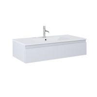 Oltens Vernal Set: Waschbecken mit Schrank 100 cm weiß glänzend/grau matt 68008700