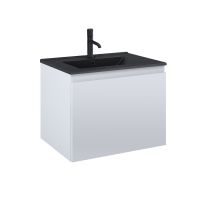 Oltens Vernal Set: Waschbecken mit Schrank 60 cm schwarz matt/grau matt 68013700