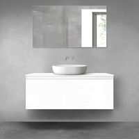 Oltens Vernal wall-mounted base unit 120 cm, white gloss 60016000