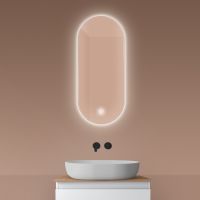 Oltens Nordlis zrcadlo 40x90 cm oválný s osvětlením a systémem Klarglas 64113000