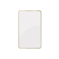 Oltens Nordlis lustro 60x100 cm prostokątne z oświetleniem z przodu z matą grzewczą mosiądz szczotkowany 64117510