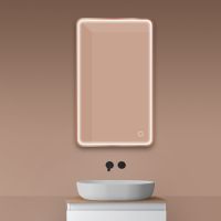 Oltens Nordlis zrcadlo 60x100 cm obdélníkový s osvětlením a systémem Klarglas, měď kartáčovaná 64117610