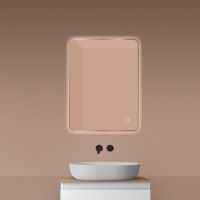 Oltens Nordlis zrcadlo 60x80 cm obdélníkový s osvětlením a systémem Klarglas, měď kartáčovaná 64119610