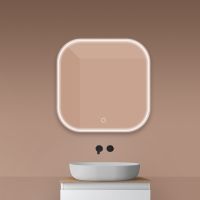 Oltens Nordlis zrcadlo 80x80 cm čtvercový s osvětlením a systémem Klarglas 64122000