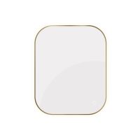 Oltens Nordlis lustro 80x100 cm prostokątne z oświetleniem z przodu z matą grzewczą mosiądz szczotkowany 64124510