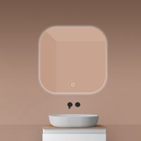 Oltens Nordlis zrcadlo 80x80 cm čtvercový s osvětlením a systémem Klarglas 64125000