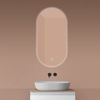 Oltens Nordlis zrcadlo 50x100 cm oválný s osvětlením a systémem Klarglas 64129000