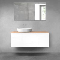 Oltens Vernal zestaw mebli łazienkowych 120 cm z blatem biały połysk/dąb 68252000