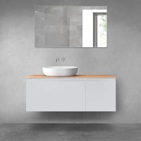 Oltens Vernal zestaw mebli łazienkowych 120 cm z blatem szary mat/dąb 68252700