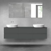 Oltens Vernal zestaw mebli łazienkowych 180 cm z blatem grafit mat 68489400
