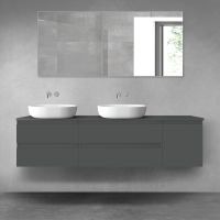 Oltens Vernal zestaw mebli łazienkowych 180 cm z blatem grafit mat 68513400