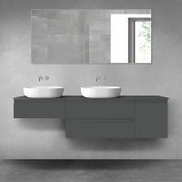 Oltens Vernal zestaw mebli łazienkowych 180 cm z blatem grafit mat 68514400