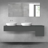 Oltens Vernal zestaw mebli łazienkowych 180 cm z blatem grafit mat 68517400