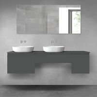 Oltens Vernal zestaw mebli łazienkowych 180 cm z blatem grafit mat 68518400
