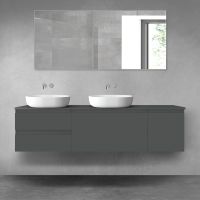 Oltens Vernal zestaw mebli łazienkowych 180 cm z blatem grafit mat 68519400