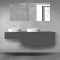 Oltens Vernal zestaw mebli łazienkowych 180 cm z blatem grafit mat 68520400