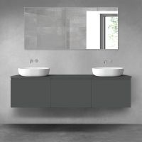 Oltens Vernal zestaw mebli łazienkowych 180 cm z blatem grafit mat 68549400