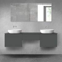 Oltens Vernal zestaw mebli łazienkowych 180 cm z blatem grafit mat 68550400