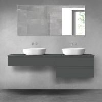 Oltens Vernal zestaw mebli łazienkowych 180 cm z blatem grafit mat 68552400