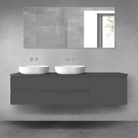 Oltens Vernal zestaw mebli łazienkowych 180 cm z blatem grafit mat 68594400