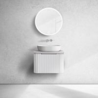 Oltens Hamnes sada koupelnového nábytku 60 cm s horní deskou, bílá/kašmírová 68667000