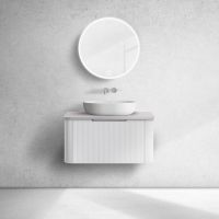 Oltens Hamnes sada koupelnového nábytku 80 cm s horní deskou, bílá/kašmírová 68671000